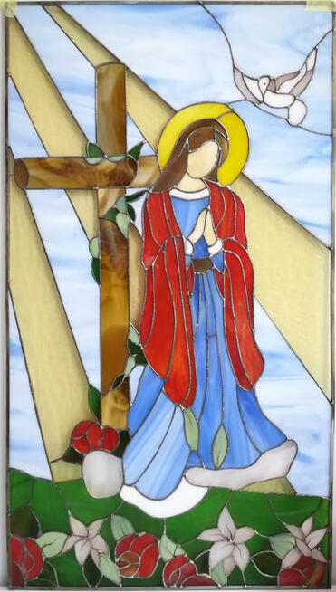 Pracownia witraży, witraże sakralne, witraże do nagrobka