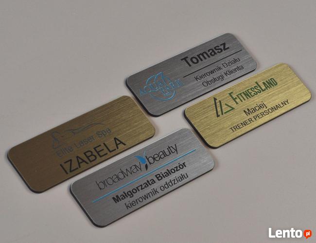 Identyfikator imienny z kolorowym nadrukiem UV