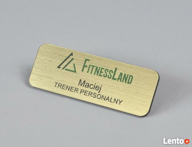 Identyfikator imienny z kolorowym nadrukiem UV