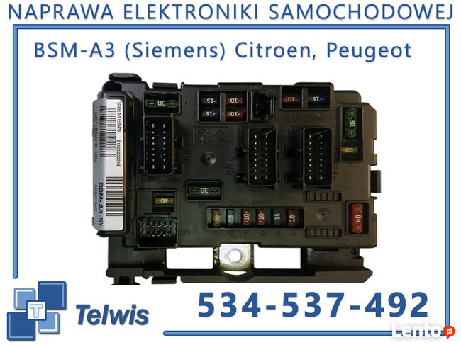 Naprawa modułów BSM Citroen, Peugeot