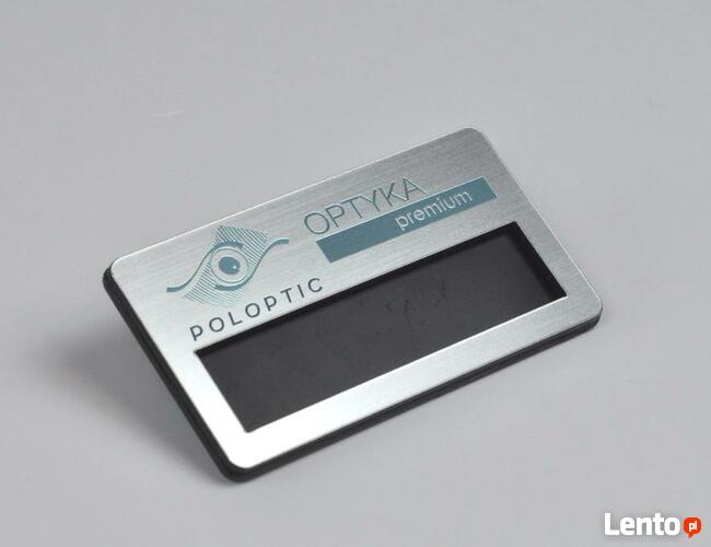 Identyfikator imienny z kolorowym nadrukiem UV