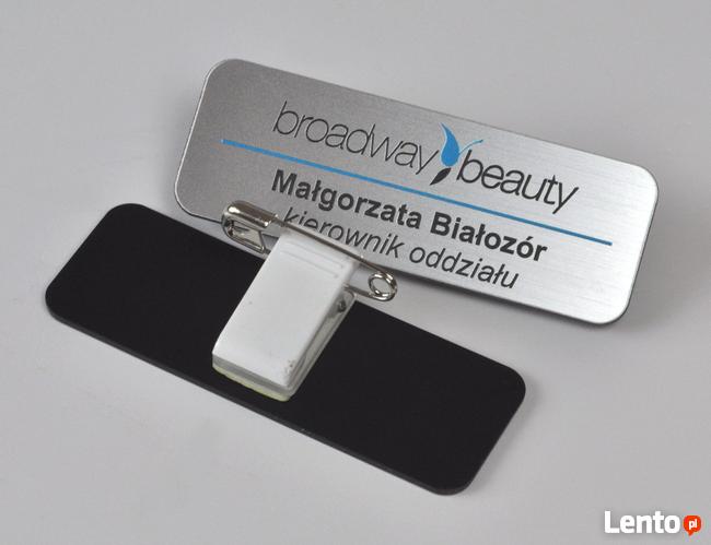 Identyfikator imienny z kolorowym nadrukiem UV