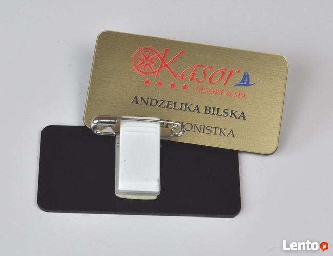 Identyfikator imienny z kolorowym nadrukiem UV