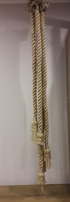 Lampa wisząca z liny żyrandol PAJĄK 5 ramion E27 handmade