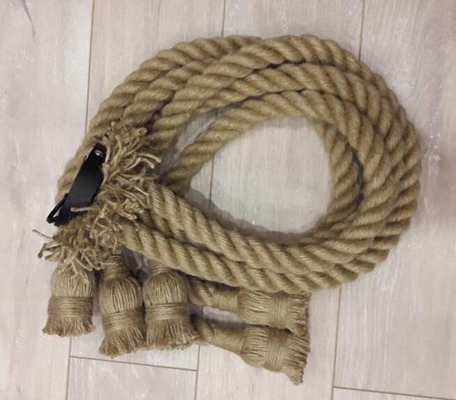 Lampa wisząca z liny żyrandol PAJĄK 5 ramion E27 handmade