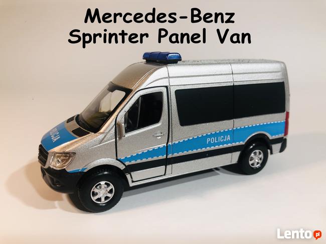 Mercedes metalowy model policja autko Welly radiowóz