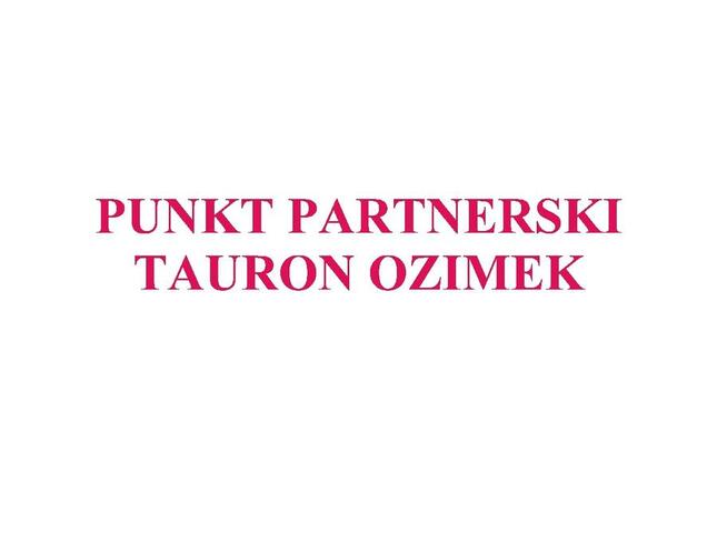 PUNKT PARTNERKI TAURON W OZIMKU