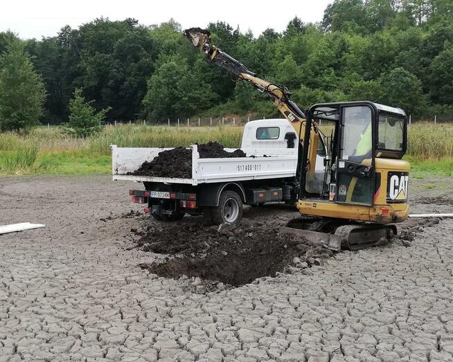 Prace ziemne minikoparka koparka wywrotka drenaż niwelacja