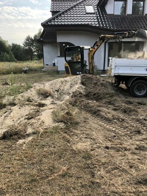 Prace ziemne minikoparka koparka wywrotka drenaż niwelacja