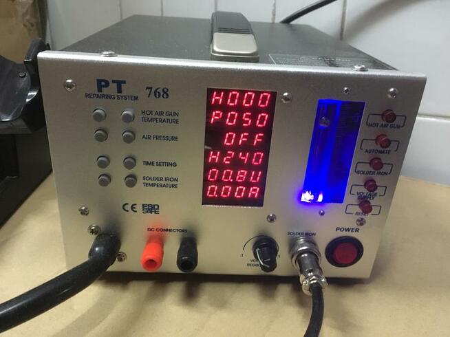 Stacja lutownicza hotair i kolbowa PT 968 LEŻAK MAGAZYNOWY