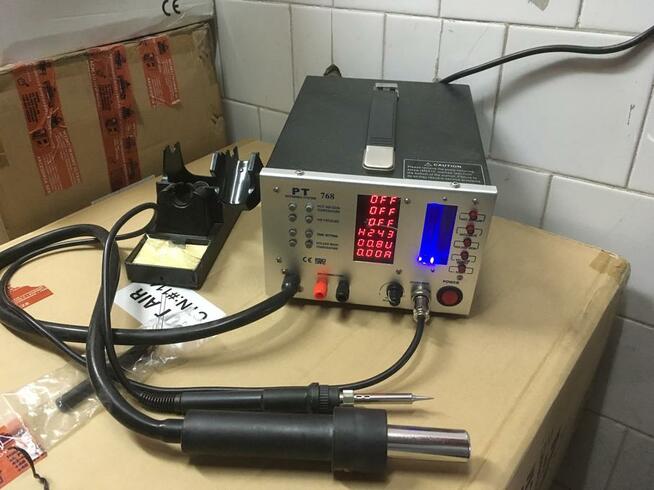 Stacja lutownicza hotair i kolbowa PT 968 LEŻAK MAGAZYNOWY