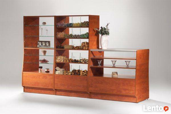 Meble sklepowe regały, lada sklepowa witryna gablota regał s