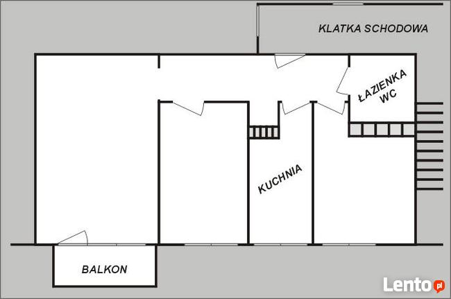 3 pok. mieszkanie 48m2, balkon, piwnica. Do zamieszkania.