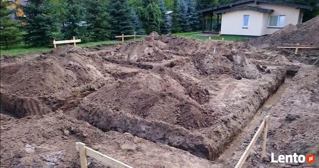 Prace ziemne minikoparka koparka wywrotka drenaż niwelacja