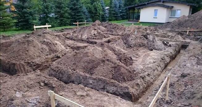 minikoparka koparka wywrotka drenaż niwelacja terenu wykopy