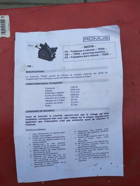 Wynajem - Frezarka Romus do wykładzin, spawów, spaw, sznur