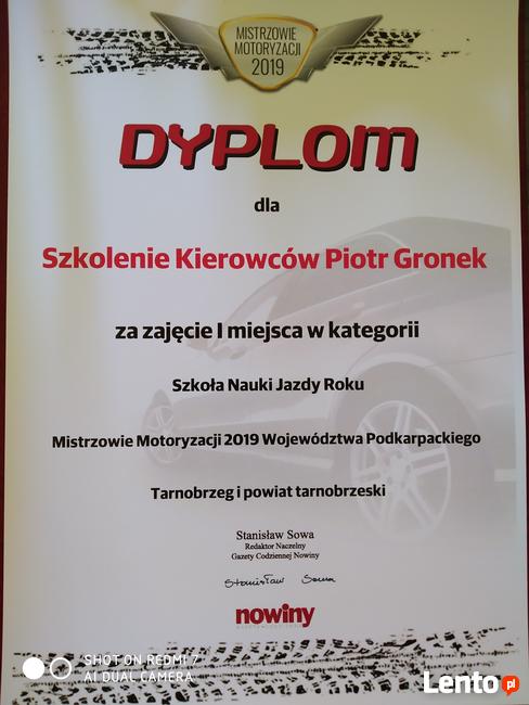 SZKOLENIE KIEROWCÓW PIOTR GRONEK- TARNOBRZEG