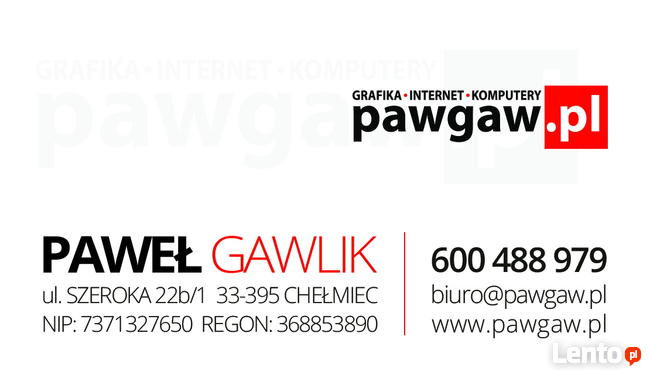 Strony internetowe, wizytówki, ulotki, itp. - uczciwa cena