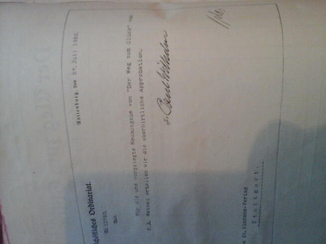 Książka Der Weg Zum Gluck (Droga do szczęścia) z 1922r