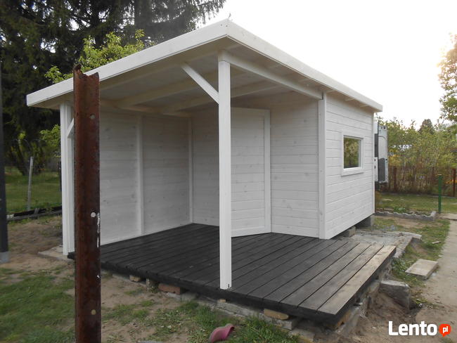 Domek ogrodowy z tarasem 3 na 5 m