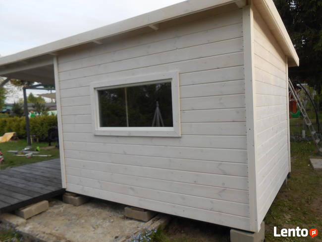 Domek ogrodowy z tarasem 3 na 5 m