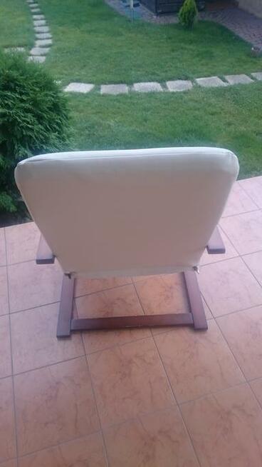 Fotel Bajka Bodzio ekoskóra beż/brąz