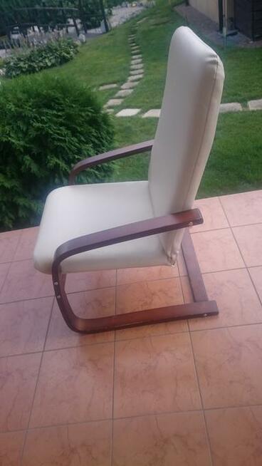 Fotel Bajka Bodzio ekoskóra beż/brąz