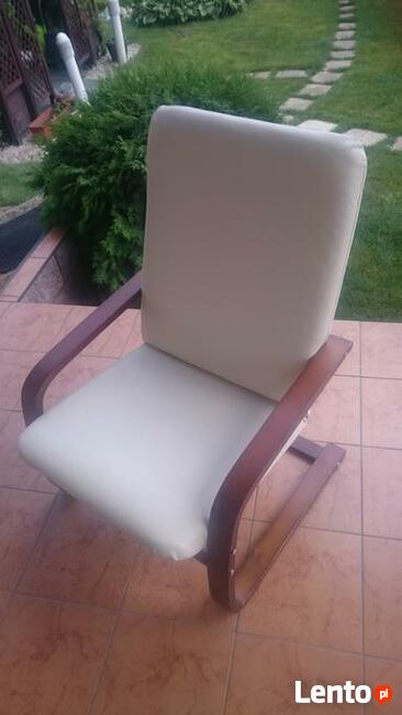 Fotel Bajka Bodzio ekoskóra beż/brąz