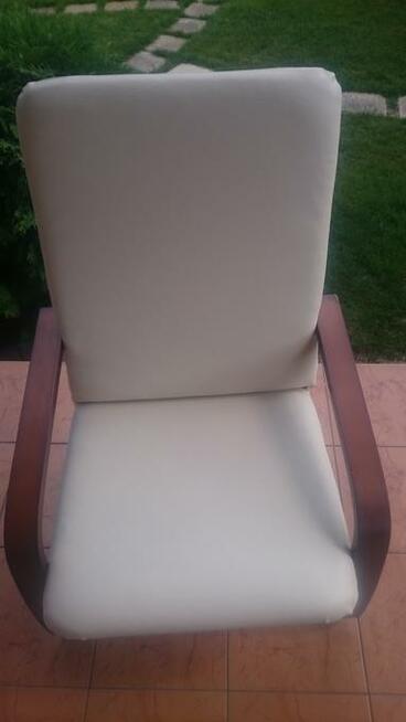 Fotel Bajka Bodzio ekoskóra beż/brąz