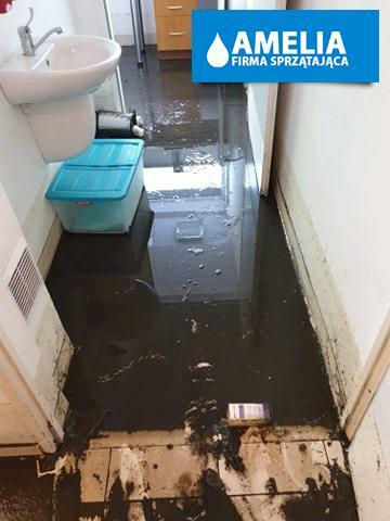 sprzątanie po wybiciu kanalizacji Kostrzyn nad Odrą