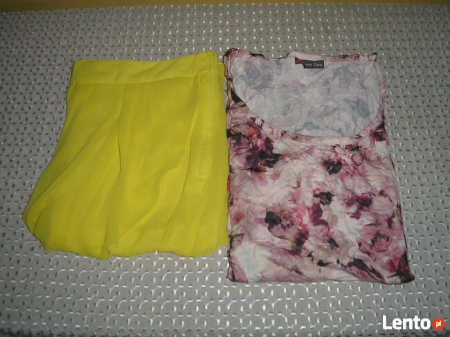 spódniczka mgiełka 42- 44 H&M nowa, bluzka