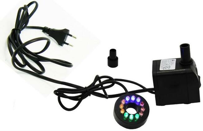 POMPKA Fontanna.Oczko wodne.Akwarium.450l/h .oświetleni12LED