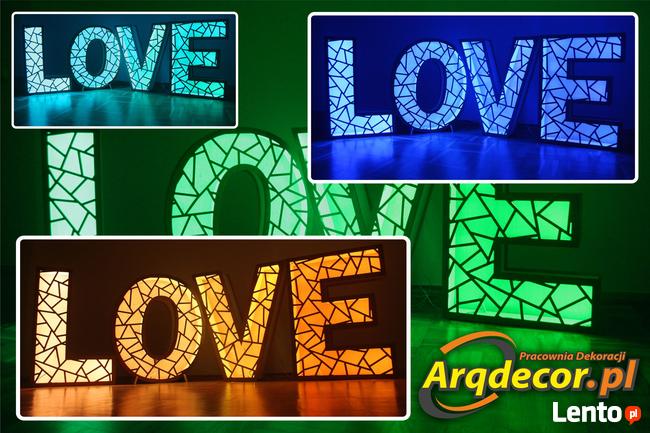 NOWOŚĆ! napis LOVE rgb! Wynajem ! Sanok! Podkarpacie!