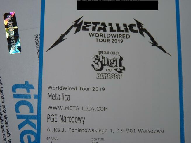 Bilety METALLICA 21.08.2019 Stadion Nardowy