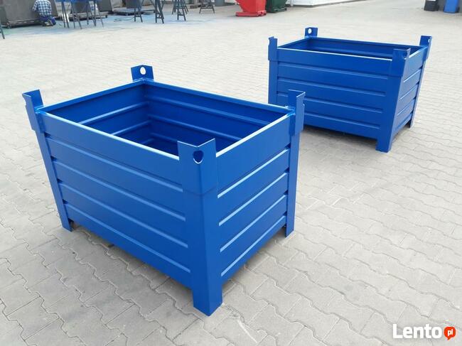 Pojemnik z blachy giętej, mocny, stabilny udźwig 1,5 tony