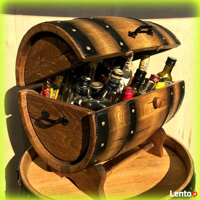 Beczka Barek Bar Wine Barrel Barskåp HemmaBar Fars dag