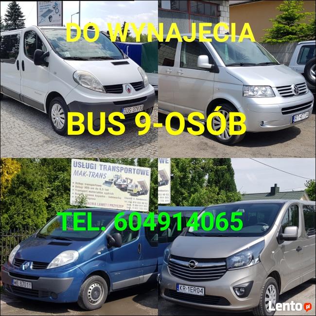 Bus-y 9os. Wynajem - transport wypożyczalnia Sandomierz Mako
