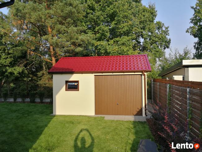 Garaż dwuspadowy - blaszany - tynkowany - na raty