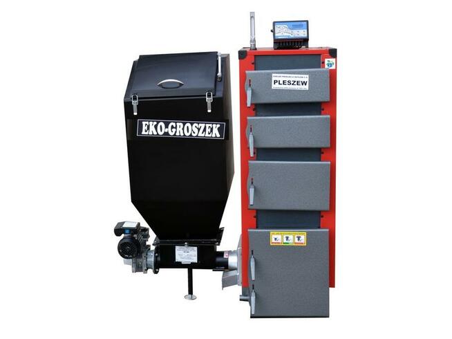 Kocioł Piec z podajnikiem 25KW DUO Pleszew Ekogroszek Drewno