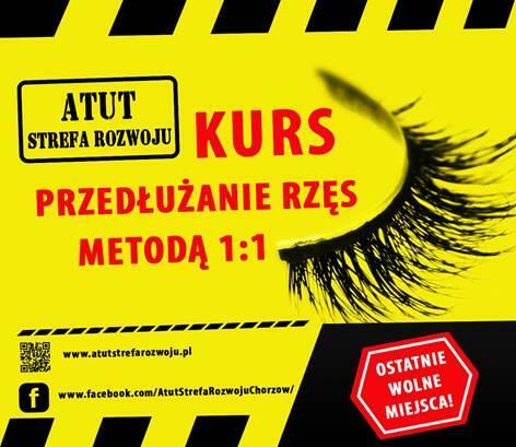 przedłużanie rzęs metodą 1:1 w ATUT Chorzów - certyfikat