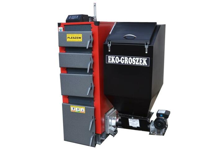 Kocioł Piec z podajnikiem 25KW DUO Pleszew Ekogroszek Drewno