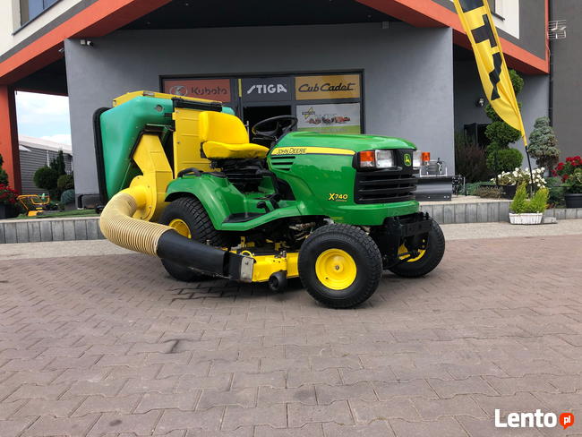 Kosiarka traktor John Deere x740 agregat+kosz+WOM+hydr