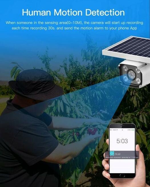 KAMERA BEZPRZEWODOWA SOLARNA na karte SIM LTE 4G