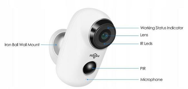 KAMERA WIFI NA BATERIE Z PANELEM SOLARNYM Zewnętrzna