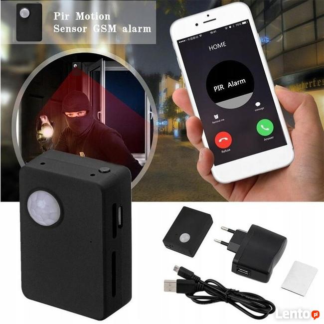 Mini alarm na kartę SIM czujnik ruchu z SMS ukryta kamera