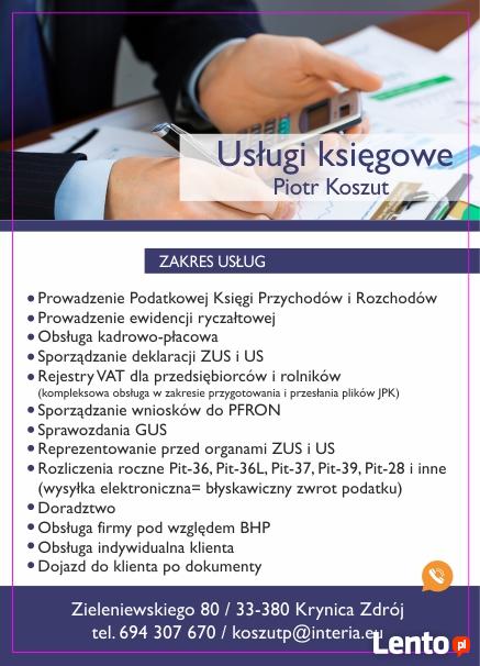 Usługi Księgowe, Ubezpieczenia komunikacyjne, majątkowe