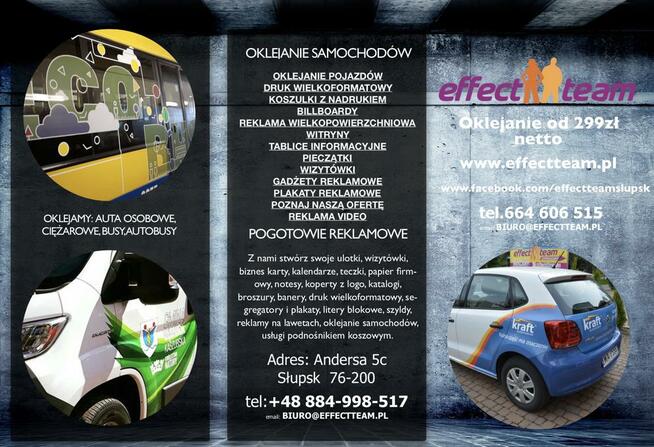EFFECT TEAM Oklejanie Samochodów, grafika na pojazdach ceny