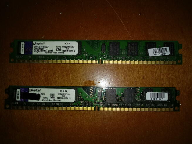 Pamięć Ram 1GB różne rodzaje