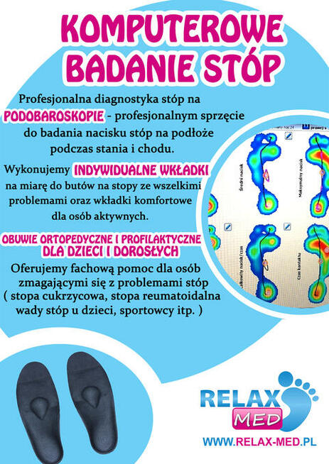 Komputerowe Badanie Stóp - Płaskostopie Wkładki Ortopedyczne