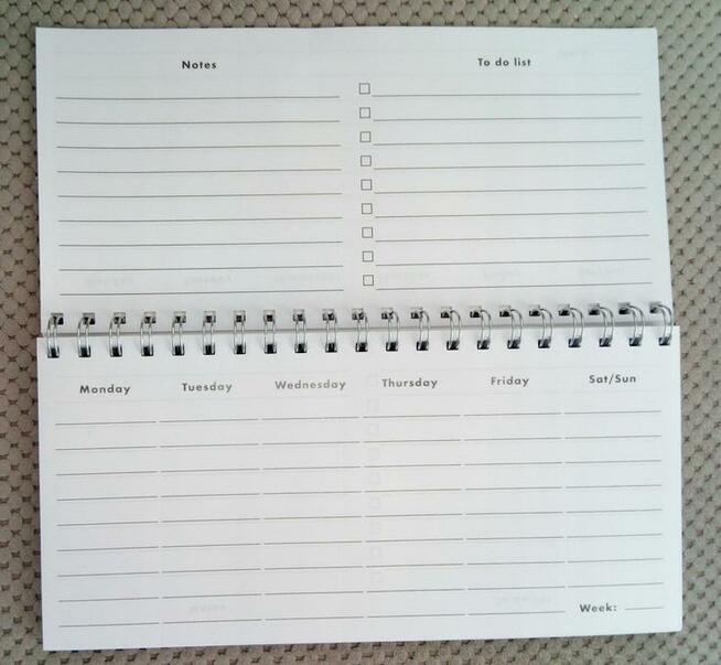 Organizer bez dat Planer tygodniowy na biurko